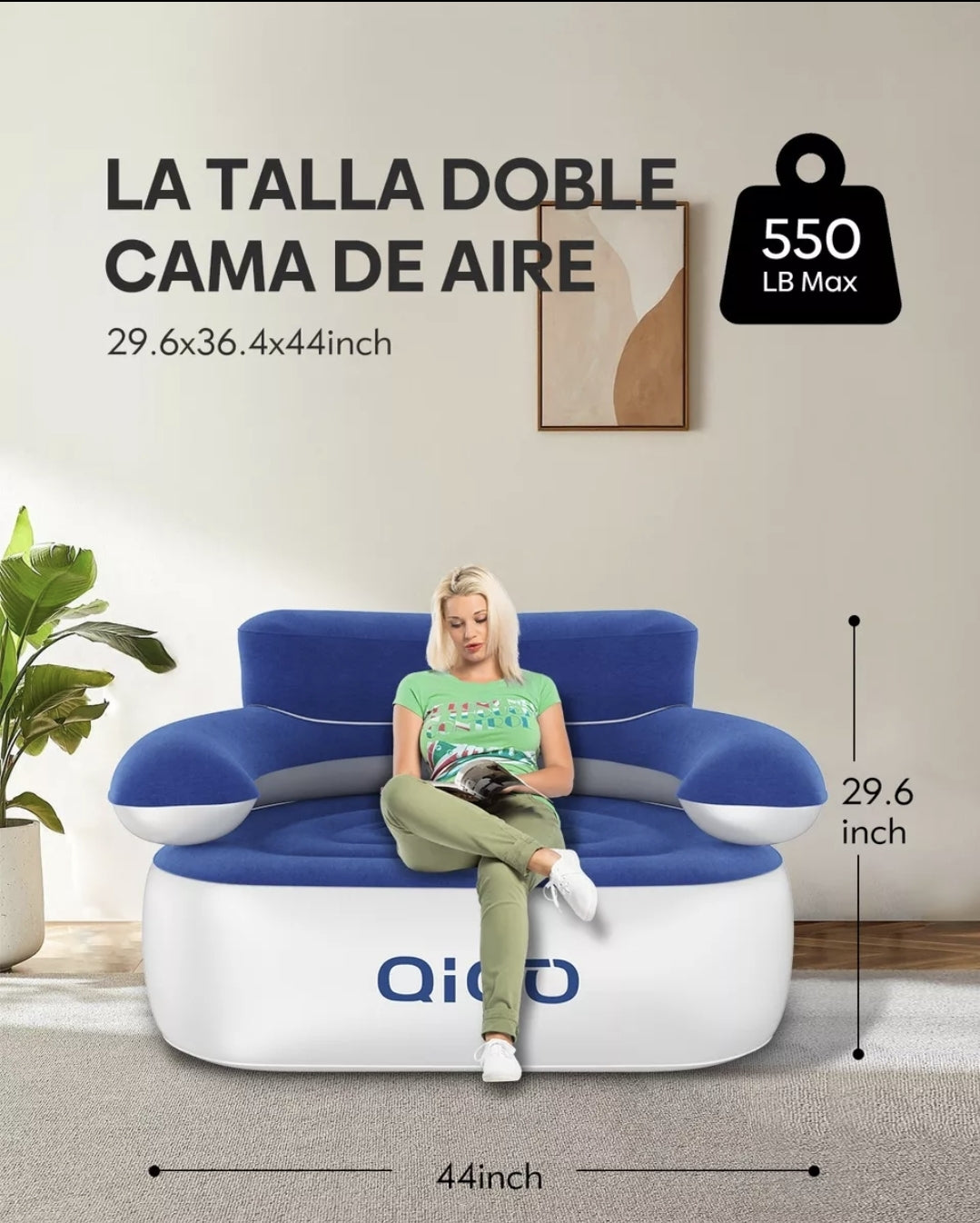 Sofá inflable recargable