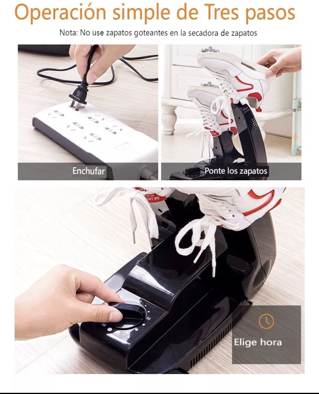 Secador de zapatos con esterilización UV 200w