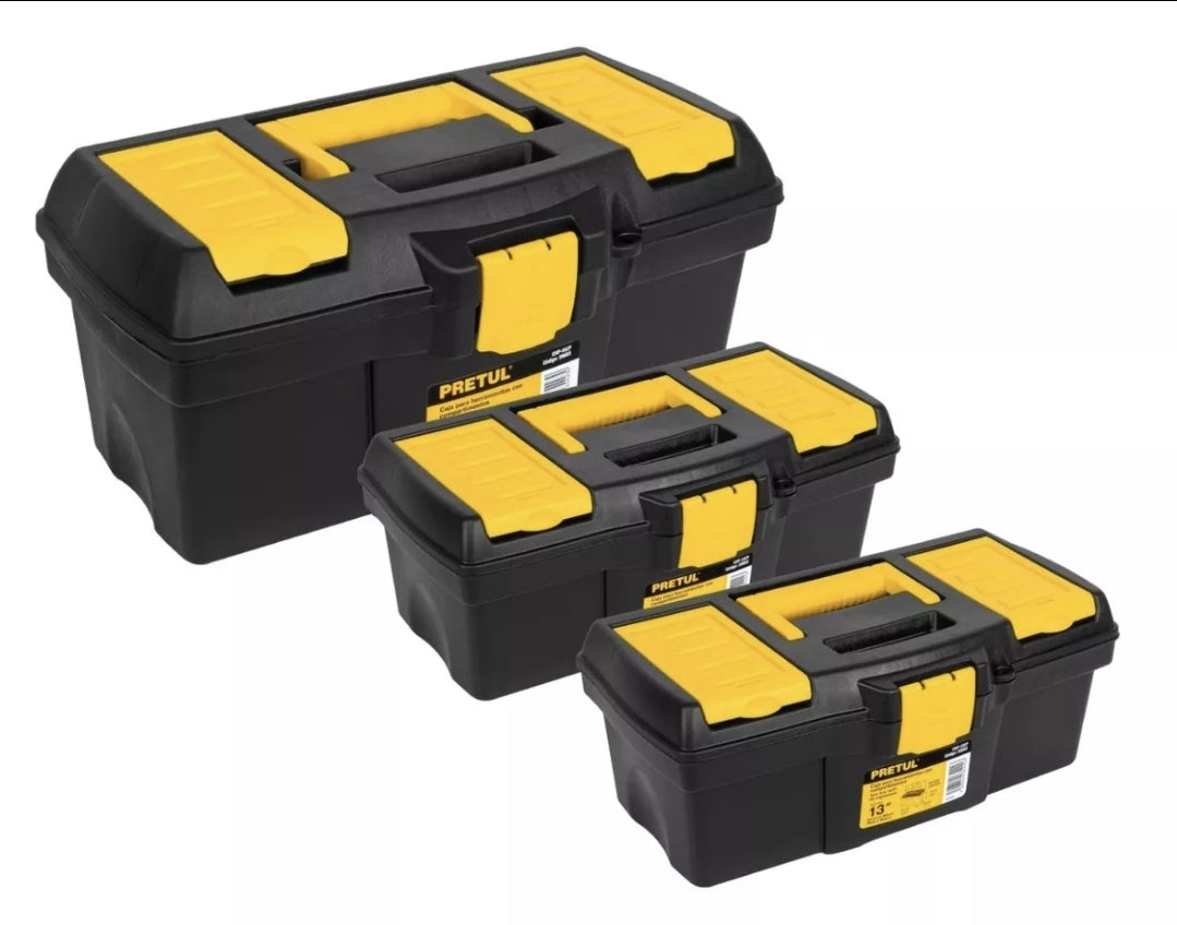 Kit 3 cajas de herramientas PRETUL 13" y 16"