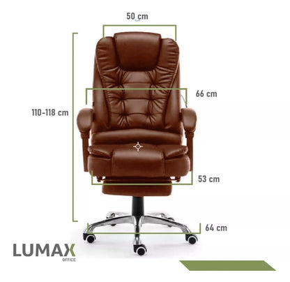 Silla ejecutiva ergonómica con  reposapies CON MASAJEADOR
