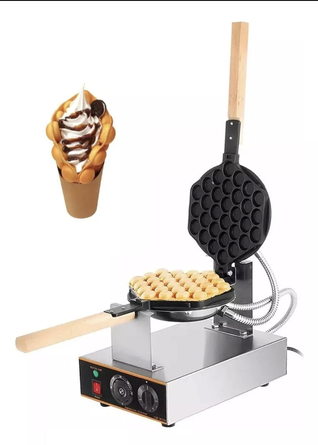 Maquina para bubble waffles 1400w