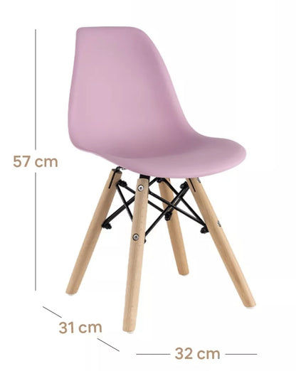 Set 4 sillas eames etapa PREESCOLAR