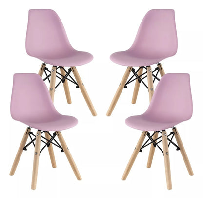 Set 4 sillas eames etapa PREESCOLAR