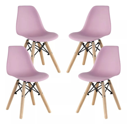 Set 4 sillas eames etapa PREESCOLAR