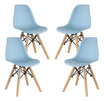 Set 4 sillas eames etapa PREESCOLAR