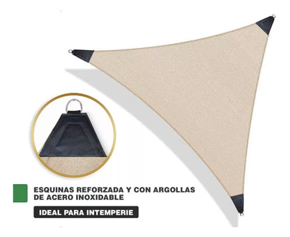 Malla sombra 90% triángulo velaria