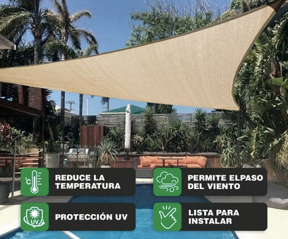 Malla sombra 90% triángulo velaria