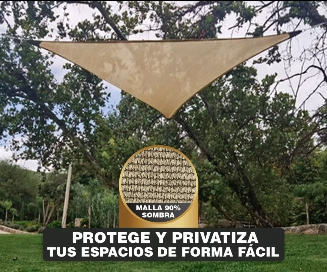 Malla sombra 90% triángulo velaria
