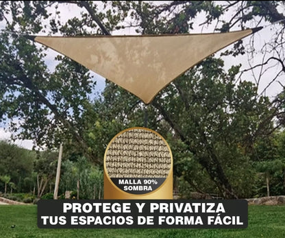 Malla sombra 90% triángulo velaria