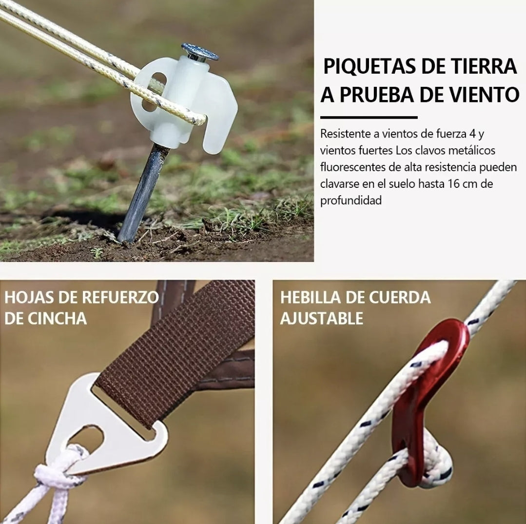 Carpa toldo reforzado plegable impermeable 3x3m