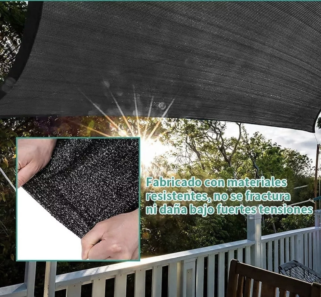 Malla sombra raschel negro 70% sombra 4x15m para INVERNADERO