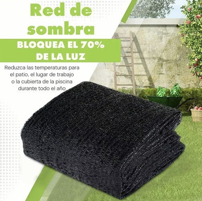 Malla sombra raschel negro 70% sombra 4x15m para INVERNADERO