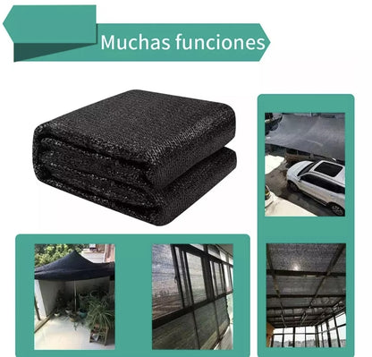 Malla sombra raschel negro 70% sombra 4x15m para INVERNADERO