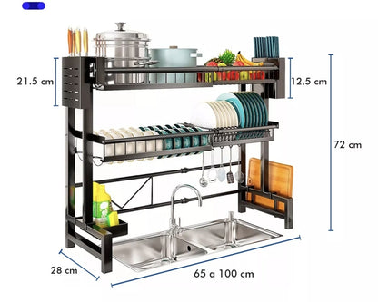 Escurridor 2 niveles ajustable 65 a 100cm