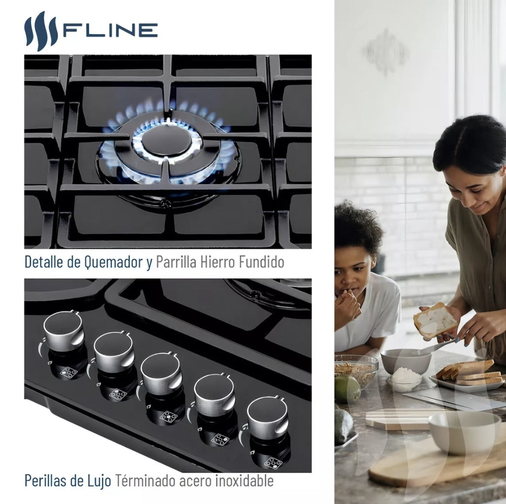 Parrilla  Fline empotrable 5 quemadores | OPORTO 5 |
