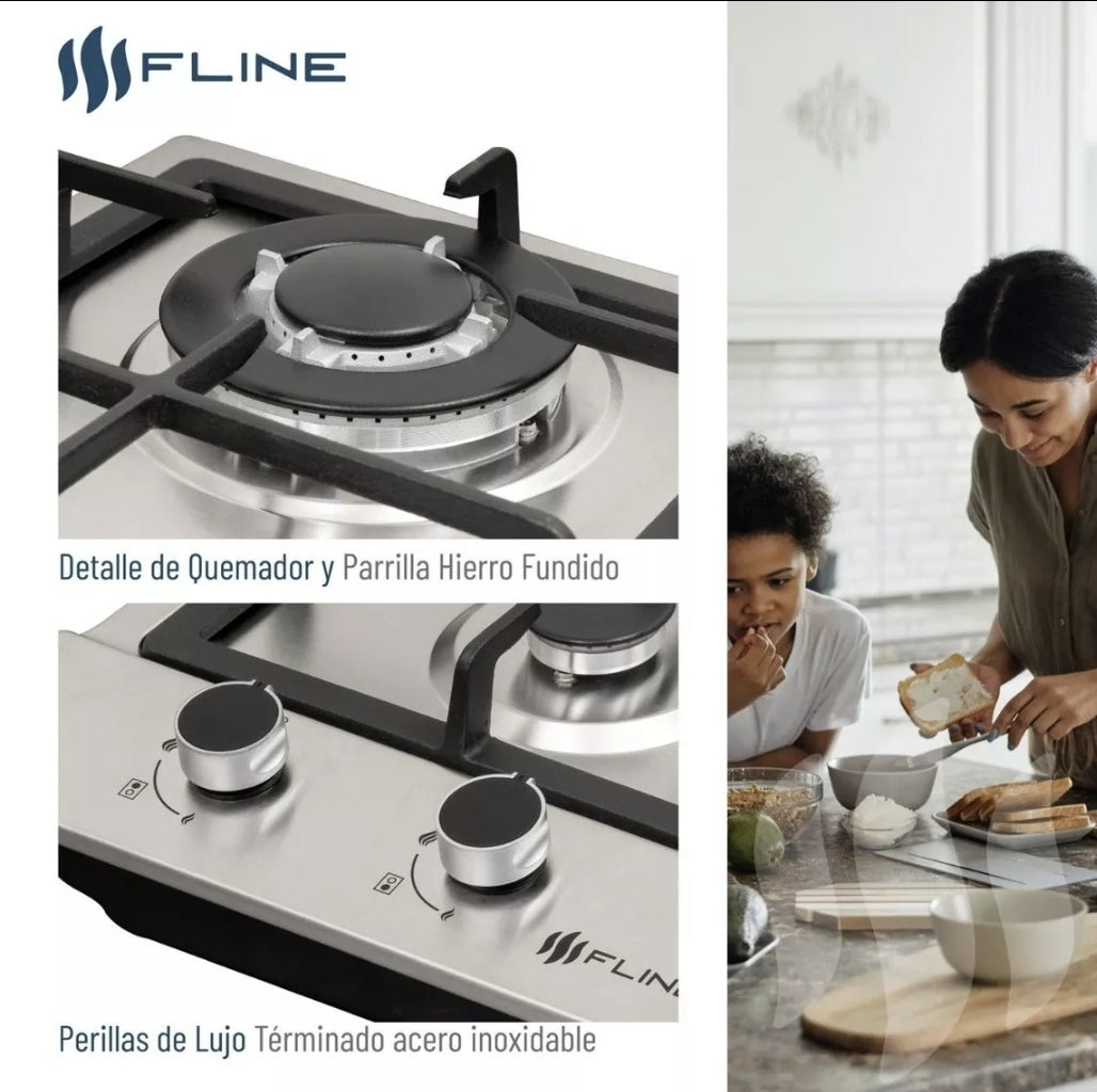 Parrilla empotrable 2 quemadores FLINE | MALMO 2 |