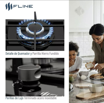 Parrilla empotrable 2 quemadores  FLINE | OPORTO 2 |