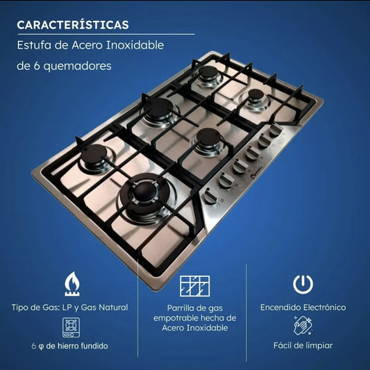 Parrilla Shorbull 6 quemadores