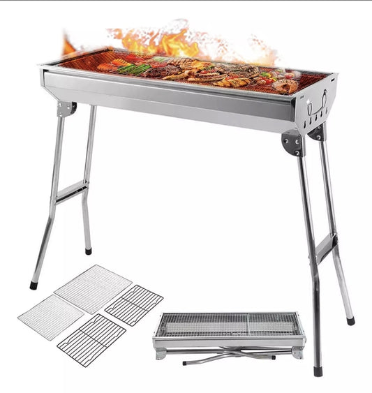 Asador de carbón portátil plegable