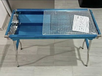 Asador de carbón portátil plegable