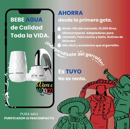Purificador de agua mini PURA + 2 núcleos de repuesto