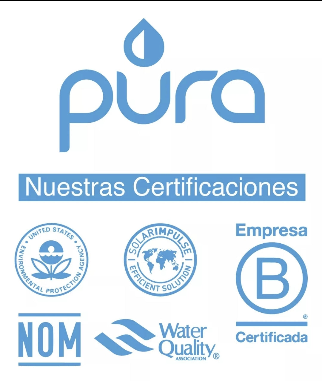 Purificador de agua mini PURA + 2 núcleos de repuesto