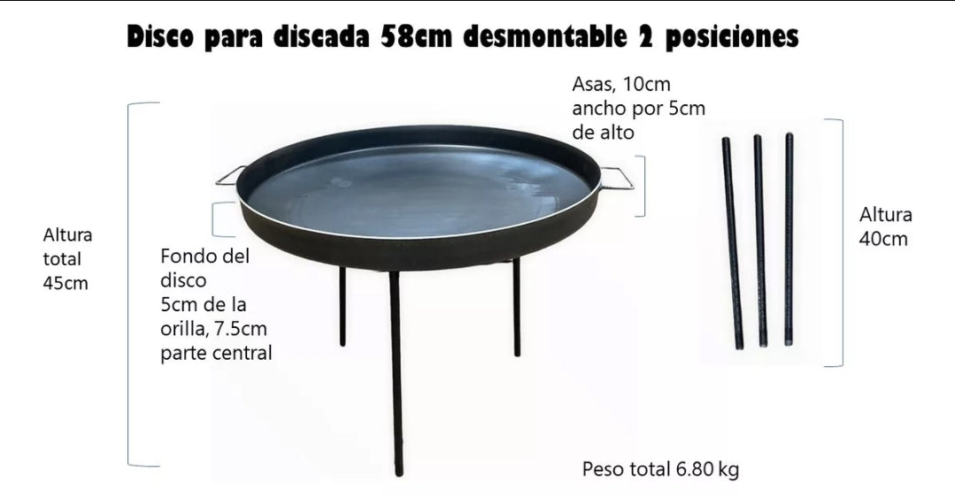 Disco para discada 58cm 2 posiciones