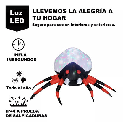 Inflable araña gigante Halloween 2.2m