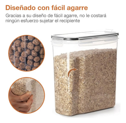 8 contenedores herméticos para cereales capacidad 2.5L