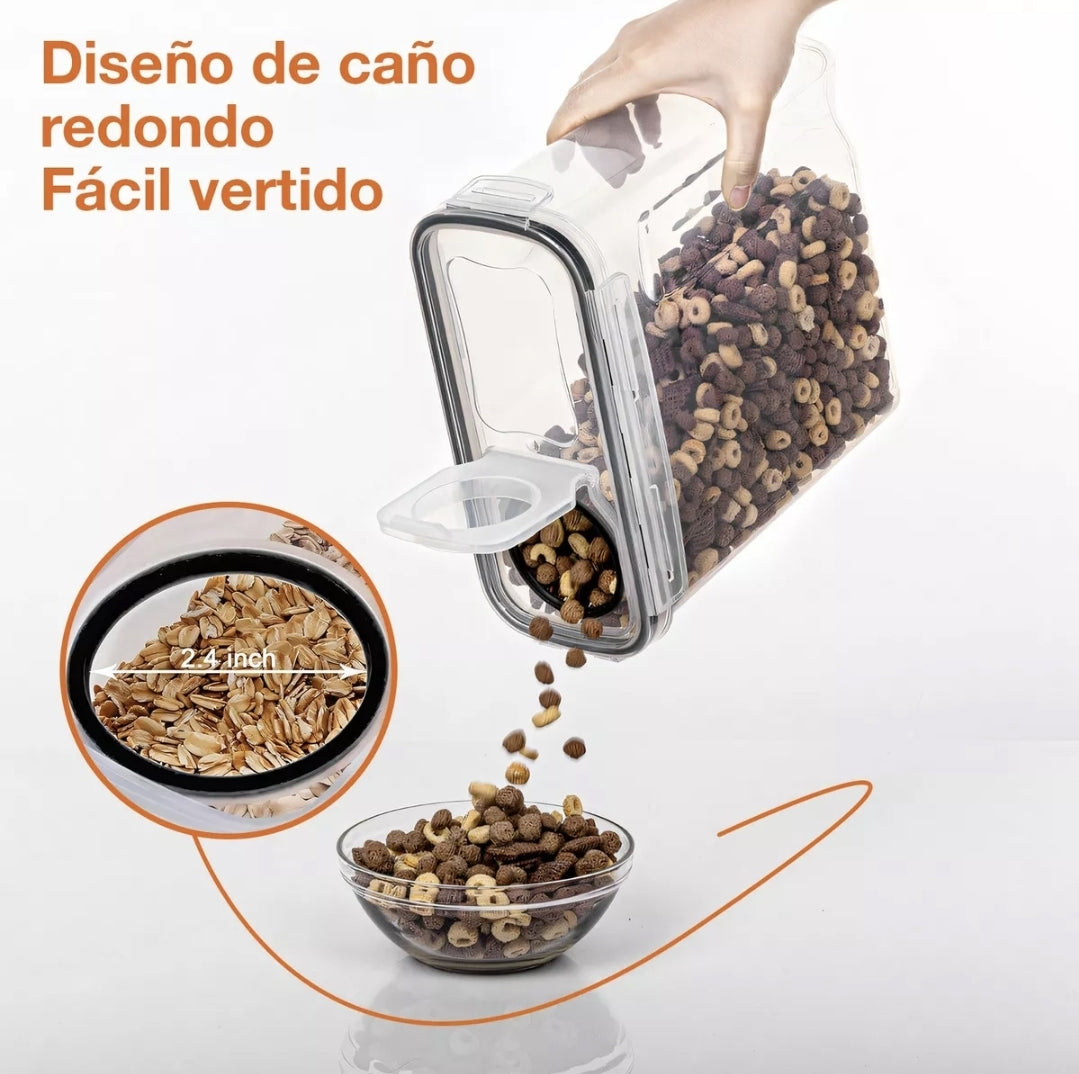 8 contenedores herméticos para cereales capacidad 2.5L