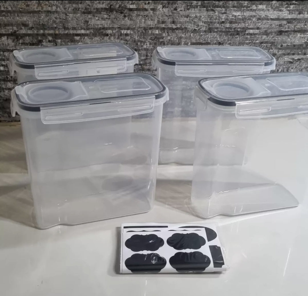 8 contenedores herméticos para cereales capacidad 2.5L