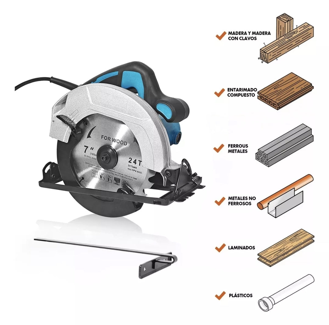 Sierra circular eléctrica para madera