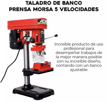 Taladro de banco 250w 5 velocidades