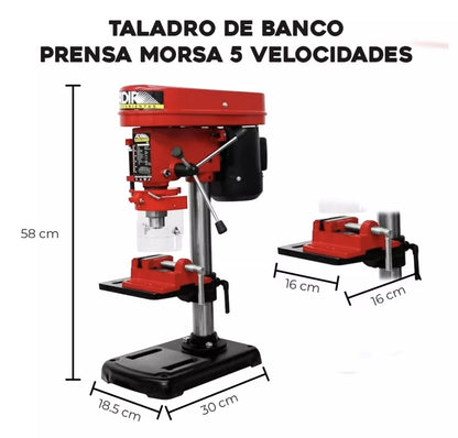Taladro de banco 250w 5 velocidades