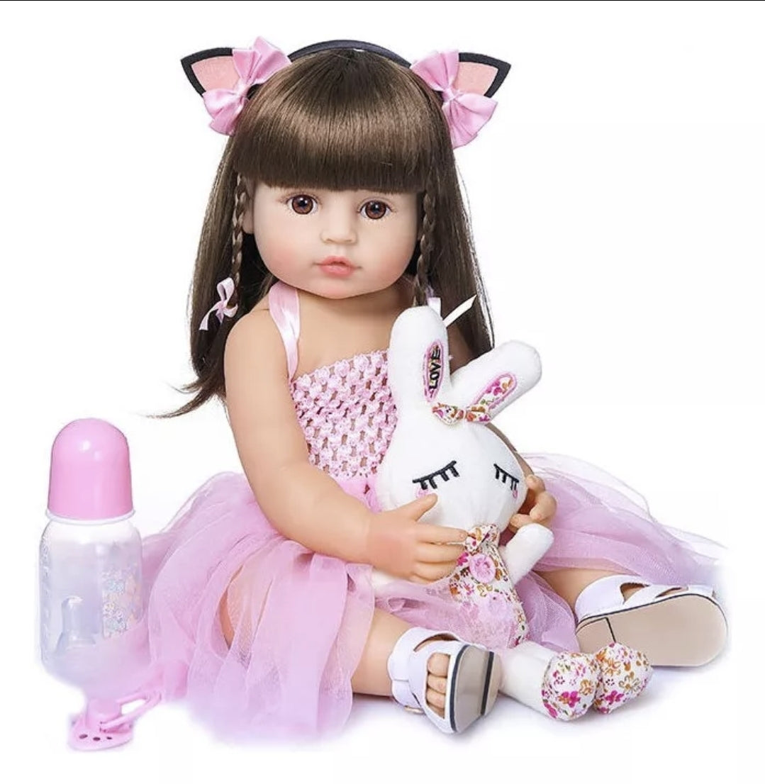 Muñeca TIPO Reborn de silicona 55cm