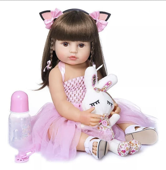Muñeca TIPO Reborn de silicona 55cm