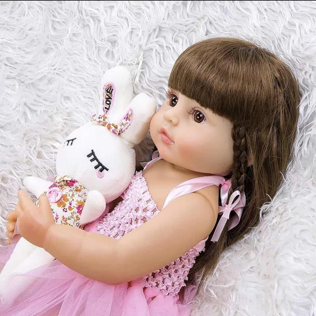 Muñeca TIPO Reborn de silicona 55cm