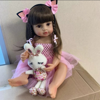 Muñeca TIPO Reborn de silicona 55cm