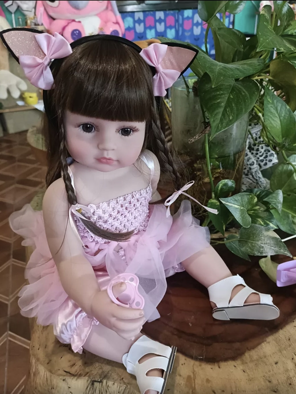 Muñeca TIPO Reborn de silicona 55cm