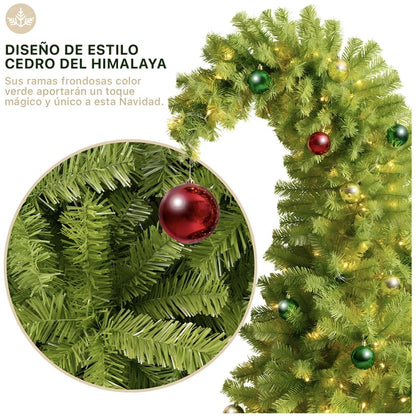 Árbol de Navidad punta flexible Verde + Esferas