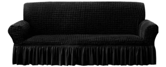 Cubre sala con falda de olan stretch   set de 3 piezas