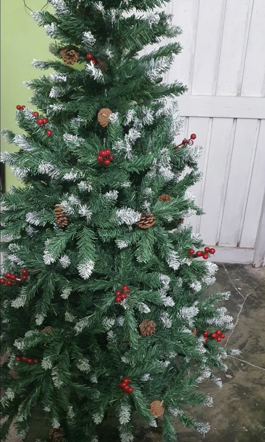 Árbol de Navidad nevado 1.80m 800 ramas