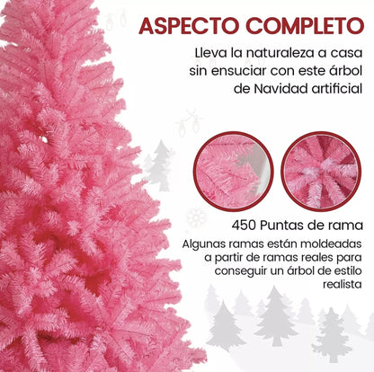 Árbol de Navidad 1.50m 450 ramas ROSA