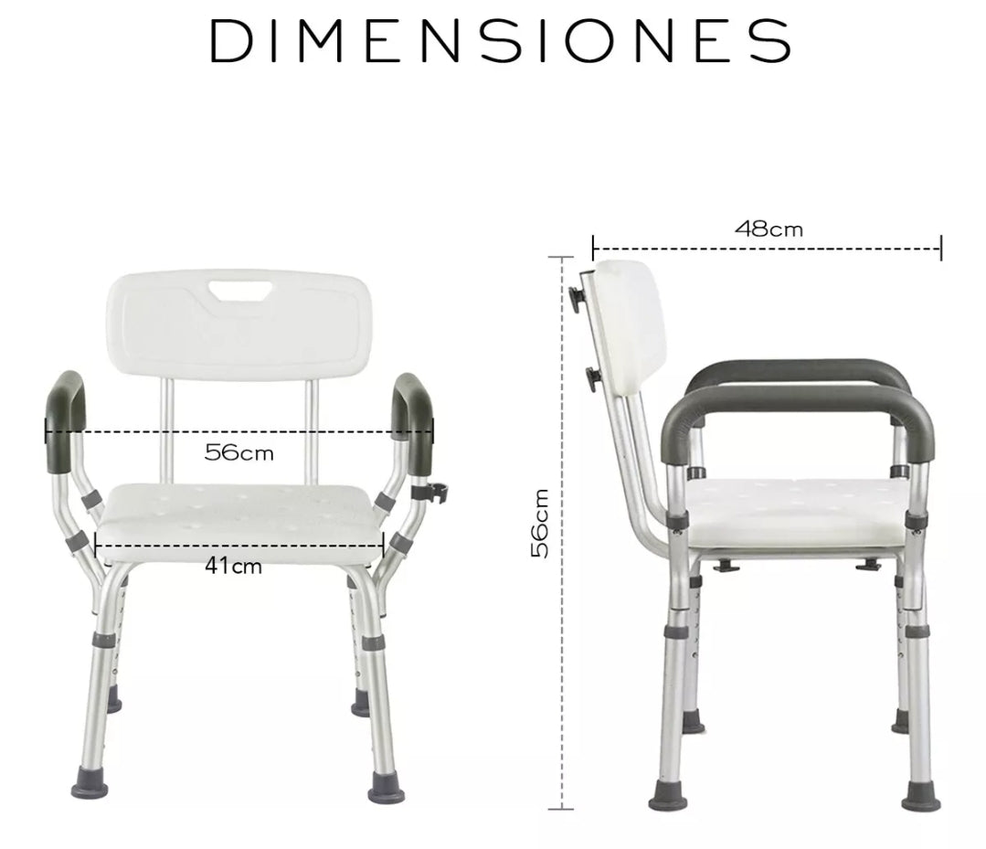 Silla ajustable para ducha