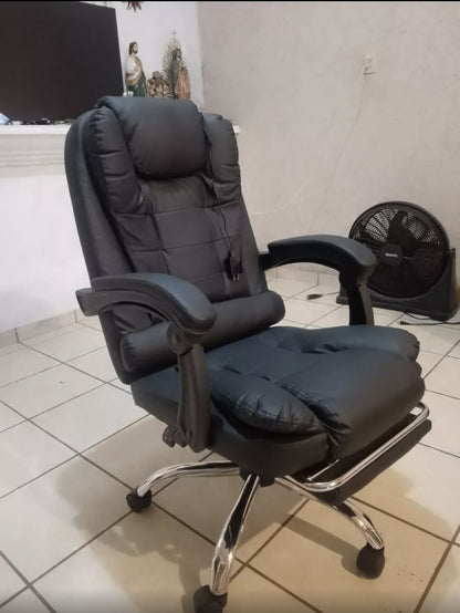 Silla ejecutiva ergonómica con  reposapies CON MASAJEADOR