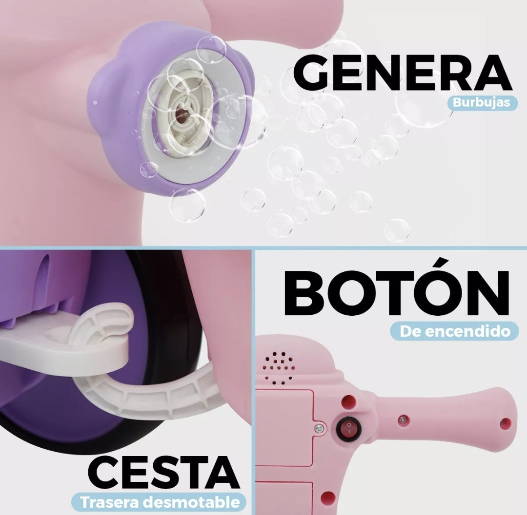 Carrito montable musical con Burbujas y Luz