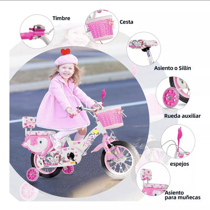 Bicicleta infantil R12 niña