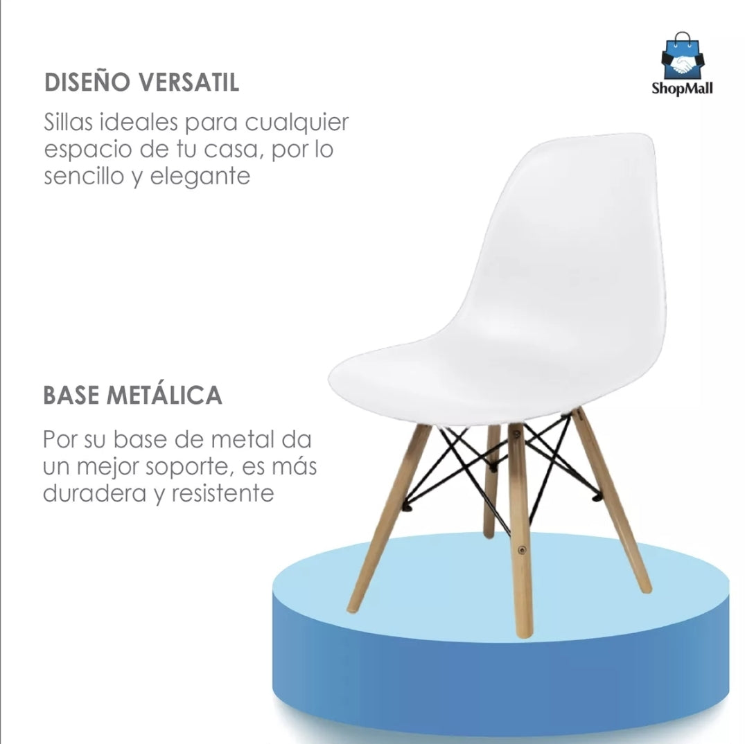 Set 2 sillas eames minimalistas