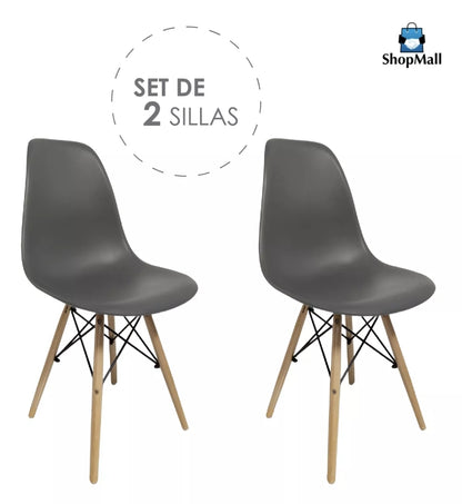 Set 2 sillas eames minimalistas