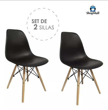 Set 2 sillas eames minimalistas